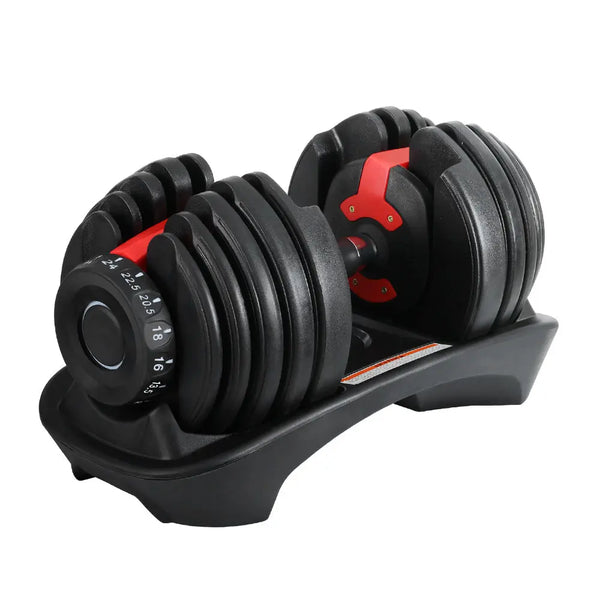 24kg Adjustable Dumbbell Dumbbells Weight Plates Home Gym Fitness Exercise Deals499