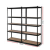 2x1.8M 5-Shelves Steel Warehouse Shelving Racking Garage Storage Rack Black Deals499