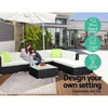 3PC Gardeon Outdoor Furniture Sofa Set Wicker Rattan Garden Lounge Chair Setting Deals499