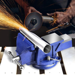 4" Heavy Duty Table Bench Vice Workbench Anvil Swivel Base Grip Clamp 100mm Deals499