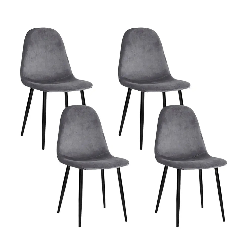 4 X Artiss Dining Chairs Dark Grey Deals499