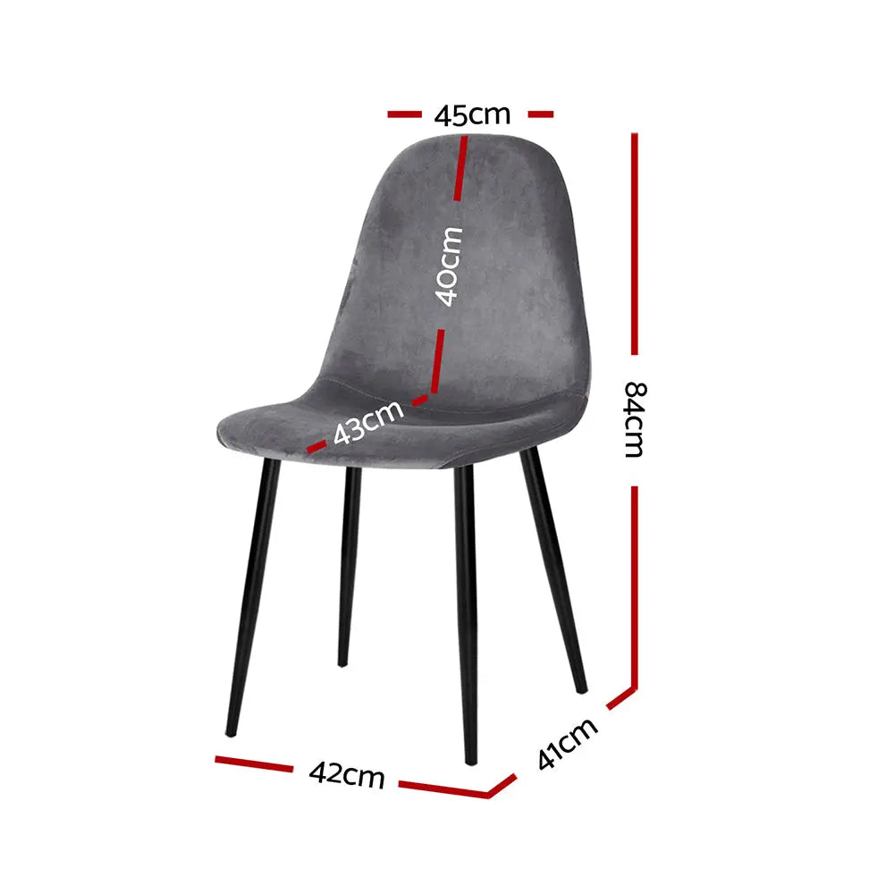 4 X Artiss Dining Chairs Dark Grey Deals499