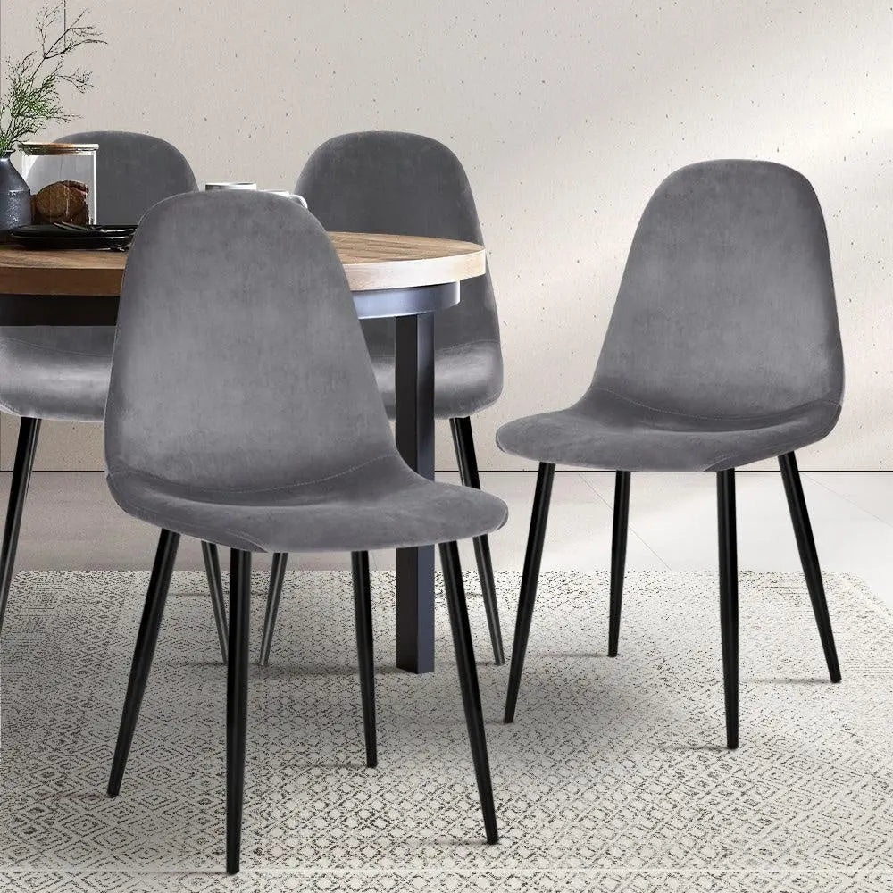 4 X Artiss Dining Chairs Dark Grey Deals499