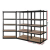 5x1.8M 5-Shelves Steel Warehouse Shelving Racking Garage Storage Rack Black Deals499
