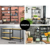 5x1.8M 5-Shelves Steel Warehouse Shelving Racking Garage Storage Rack Black Deals499