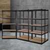 5x1.8M 5-Shelves Steel Warehouse Shelving Racking Garage Storage Rack Black Deals499