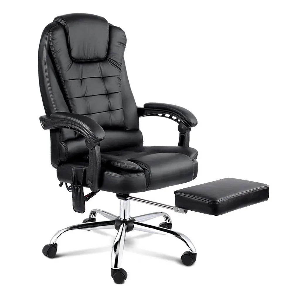 8 Point Reclining Massage Chair - Black Deals499
