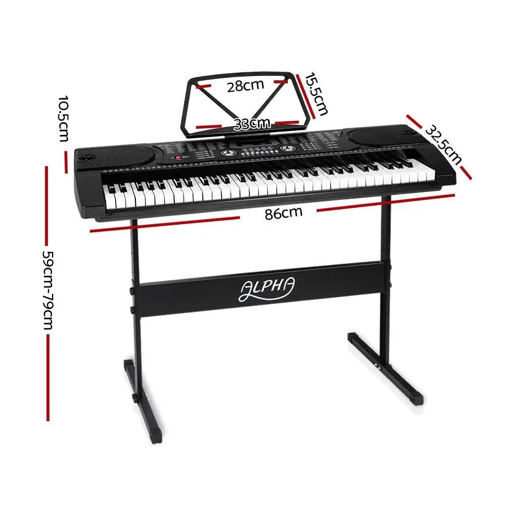 ALPHA 61 Keys LED Electronic Piano Keyboard Deals499