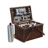 Alfresco 4 Person Picnic Basket Set Deluxe Folding Outdoor Insulated Liquor bag Deals499