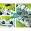 Alfresco Picnic Bag Basket Folding Hamper Camping Hiking Insulated White Deals499