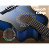 Alpha 34" Inch Guitar Classical Acoustic Cutaway Wooden Ideal Kids Gift Children 1/2 Size Blue with Capo Tuner Deals499