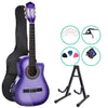 Alpha 34" Inch Guitar Classical Acoustic Cutaway Wooden Ideal Kids Gift Children 1/2 Size Purple with Capo Tuner Deals499