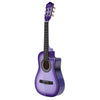 Alpha 34" Inch Guitar Classical Acoustic Cutaway Wooden Ideal Kids Gift Children 1/2 Size Purple with Capo Tuner Deals499