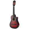 Alpha 34" Inch Guitar Classical Acoustic Cutaway Wooden Ideal Kids Gift Children 1/2 Size Red Deals499