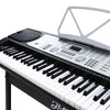 Alpha 61 Keys Electronic Piano Keyboard LED Electric Silver with Music Stand for Beginner Deals499