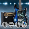 Alpha Electric Guitar And AMP Music String Instrument Rock Blue Carry Bag Steel String Deals499