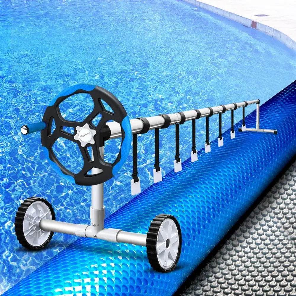 Aquabuddy 10.5x4.2m Solar Pool Cover Roller Blanket Swimming Covers Bubble Deals499