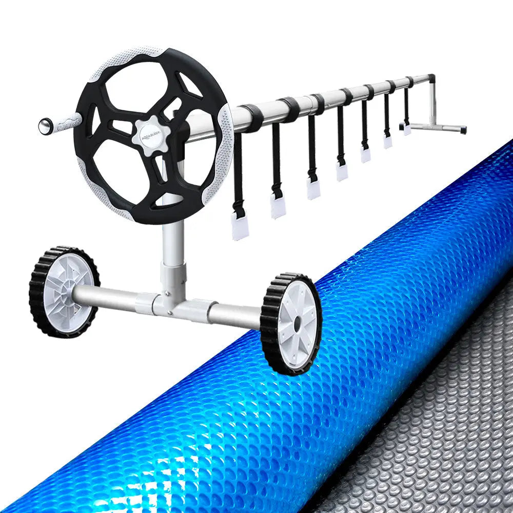 Aquabuddy 8.5x4.2m Swimming Pool Cover Roller Solar Blanket Bubble Heater Covers from Deals499 at Deals499