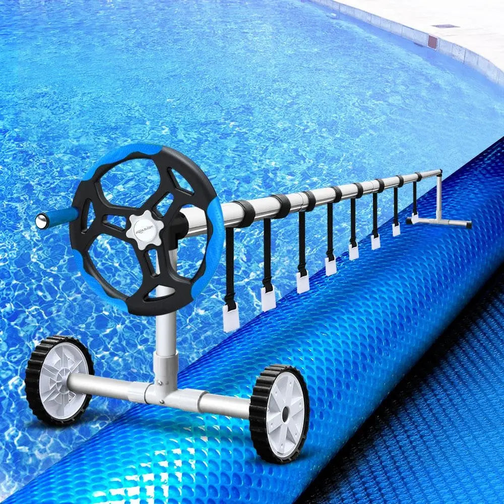 Aquabuddy 8x4.2m Pool Cover Roller Combo Solar Blanket Swimming Covers Bubble Deals499