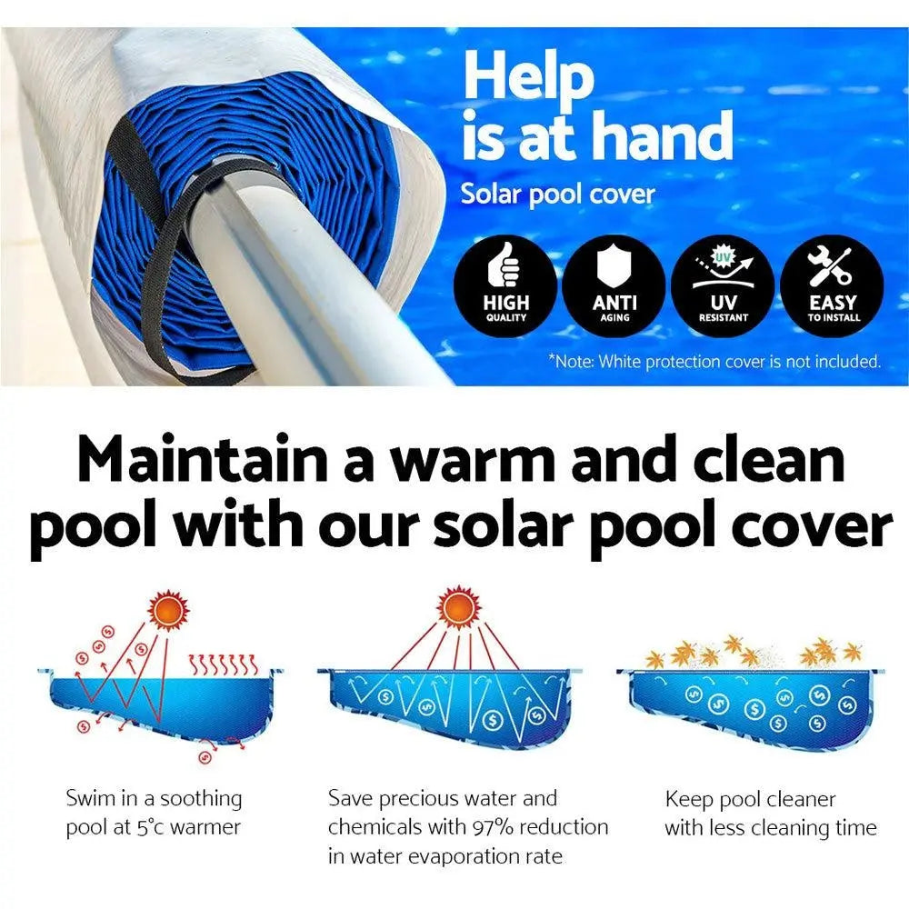 Aquabuddy Swimming Pool Cover Rolloer Solar Blanket Covers Bubble Heater 10x4m Deals499