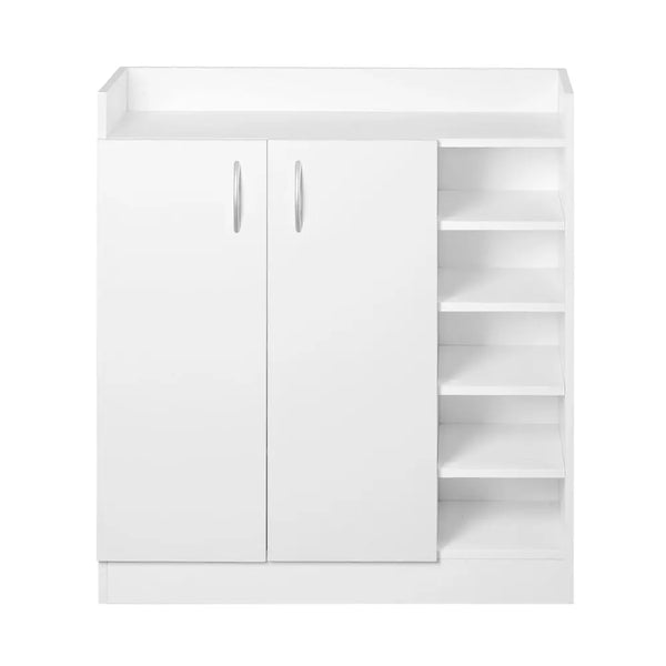 Artiss 2 Doors Shoe Cabinet Storage Cupboard - White Deals499