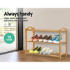 Artiss 3 Tiers Bamboo Shoe Rack Storage Organiser Wooden Shelf Stand Shelves Deals499