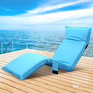 Artiss Adjustable Beach Sun Pool Lounger - Blue Deals499