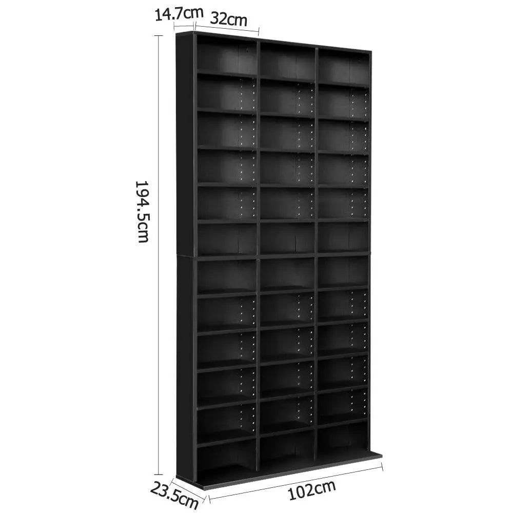 Artiss Adjustable Book Storage Shelf Rack Unit - Black Deals499