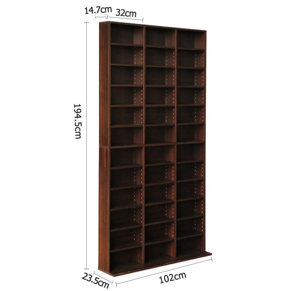Artiss Adjustable Book Storage Shelf Rack Unit - Expresso Deals499