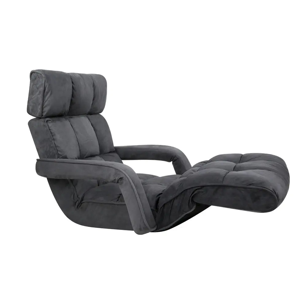 Artiss Adjustable Lounger with Arms - Charcoal Deals499