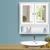 Artiss Bathroom Tallboy Storage Cabinet with Mirror - White Deals499