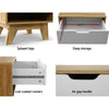 Artiss Bedside Table Drawer Nightstand Shelf Cabinet Storage Lamp Side Wooden Deals499