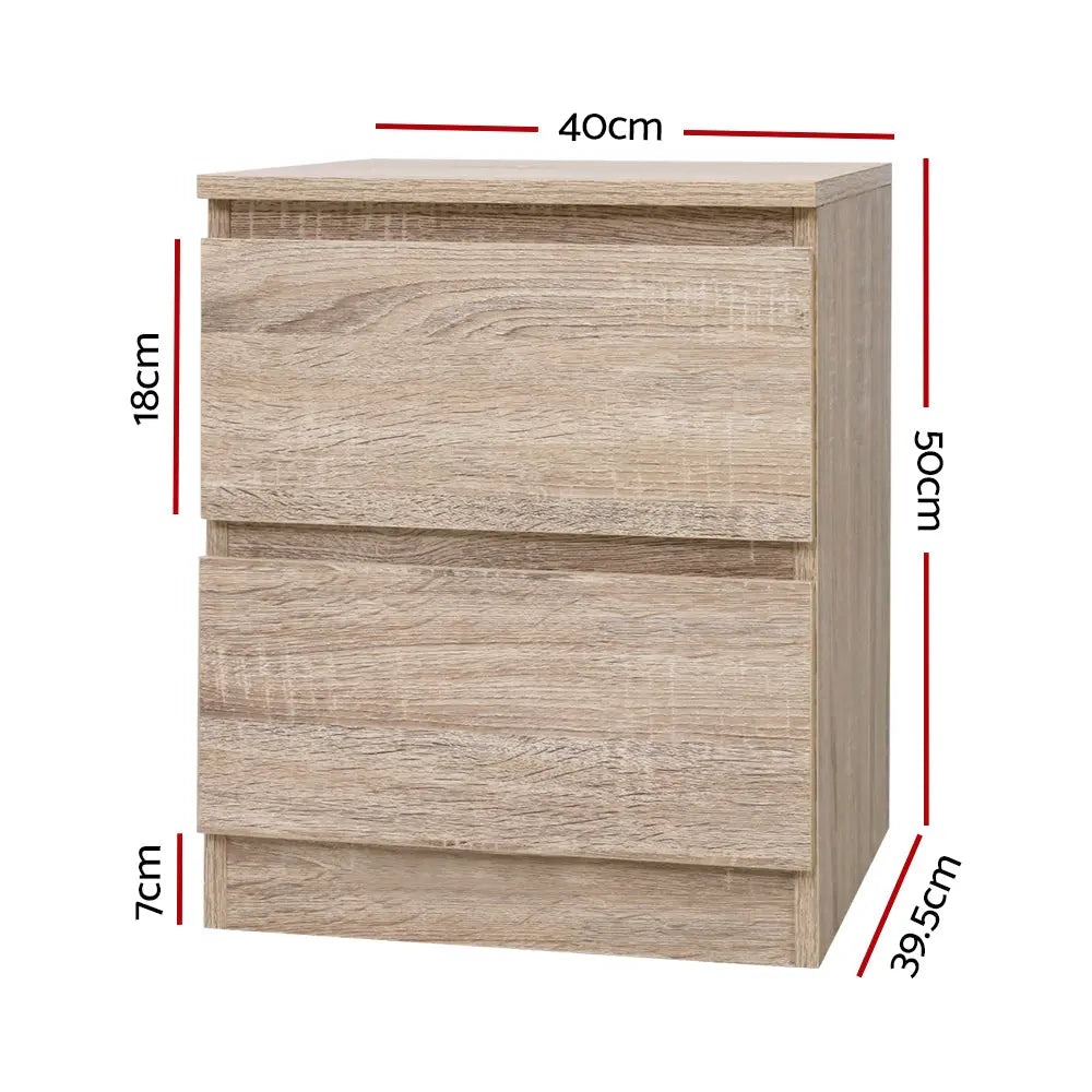 Artiss Bedside Tables Drawers Side Table Bedroom Furniture Nightstand Wood Lamp Deals499