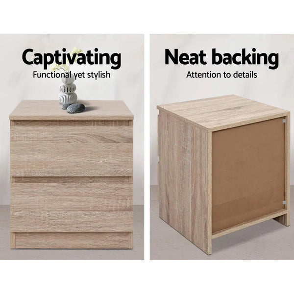 Artiss Bedside Tables Drawers Side Table Bedroom Furniture Nightstand Wood Lamp Deals499