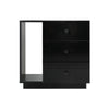 Artiss Bedside Tables Side Table RGB LED 3 Drawers Nightstand High Gloss Black Deals499
