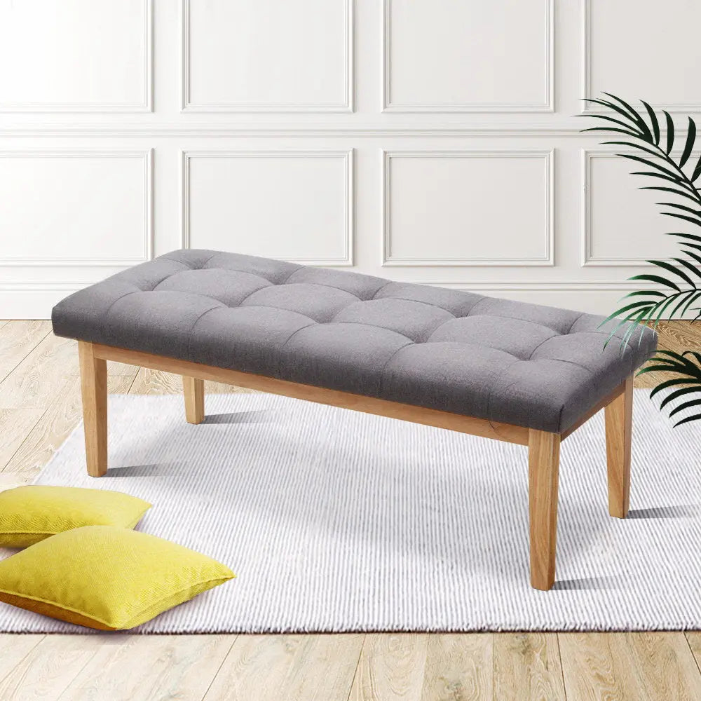 Artiss Bench Bedroom Benches Ottoman Upholstered Fabric Chair Foot Stool 120cm Deals499