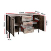 Artiss Buffet Sideboard Storage Cabinet Industrial Rustic Wooden Deals499