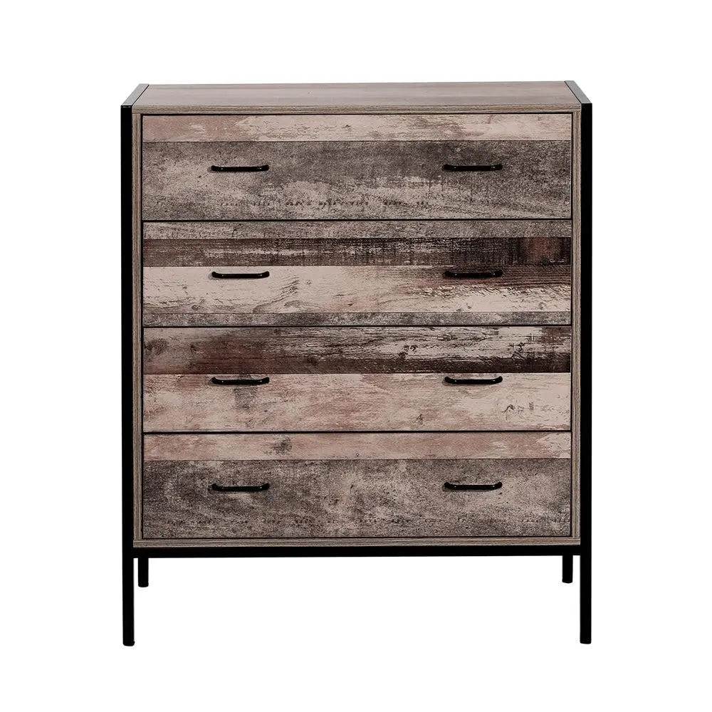 Artiss Chest of Drawers Tallboy Dresser Storage Cabinet Industrial Rustic Deals499