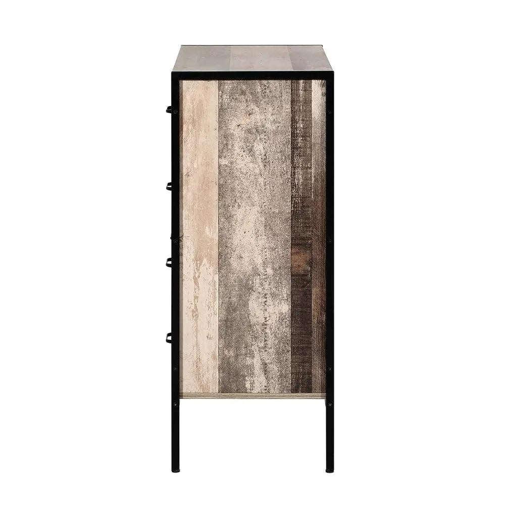Artiss Chest of Drawers Tallboy Dresser Storage Cabinet Industrial Rustic Deals499