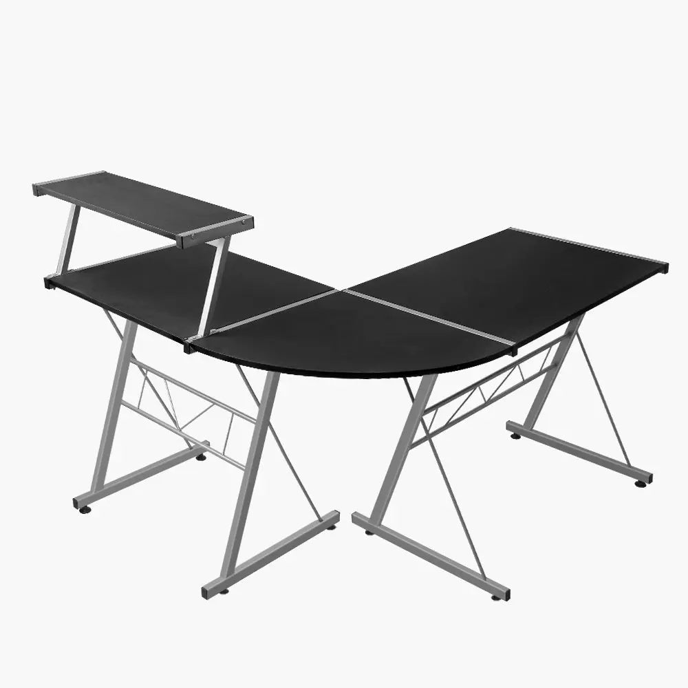 Artiss Corner Metal Pull Out Table Desk - Black Deals499