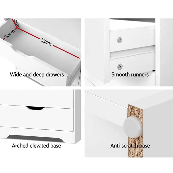 Artiss Display Drawer Shelf - White Deals499
