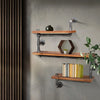 Artiss Display Shelves Rustic Bookshelf Industrial DIY Pipe Shelf Wall Brackets Deals499