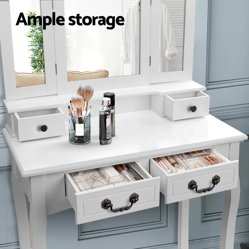 Artiss Dressing Table with Mirror - White Deals499