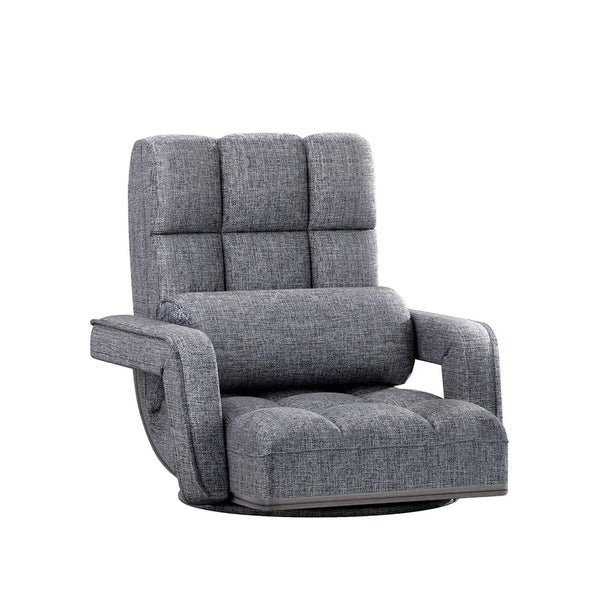 Artiss Floor Sofa Bed Lounge Chair Recliner Chaise Chair Swivel Grey Deals499