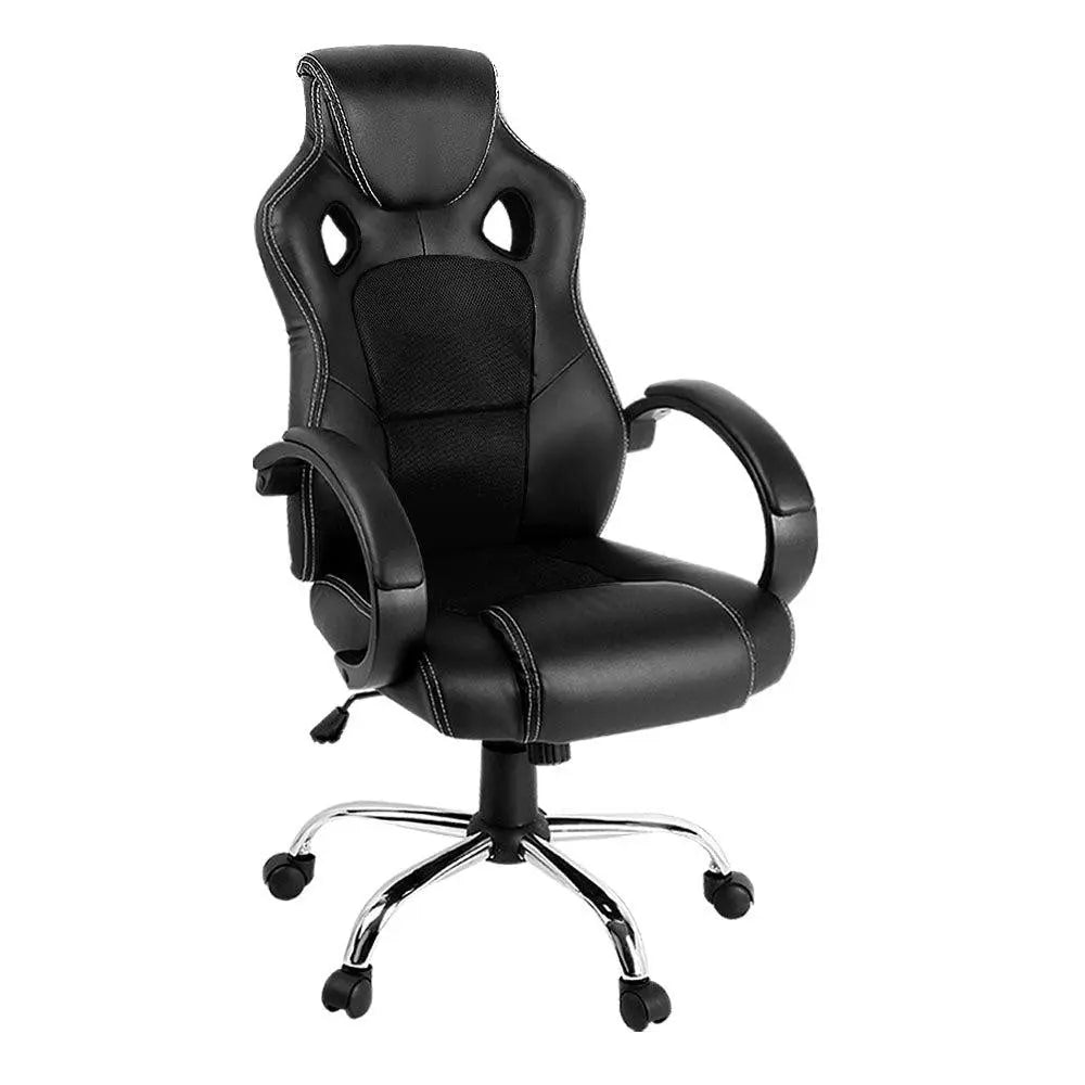 Artiss Gaming Chair Leather Office Computer Chairs Black Deals499