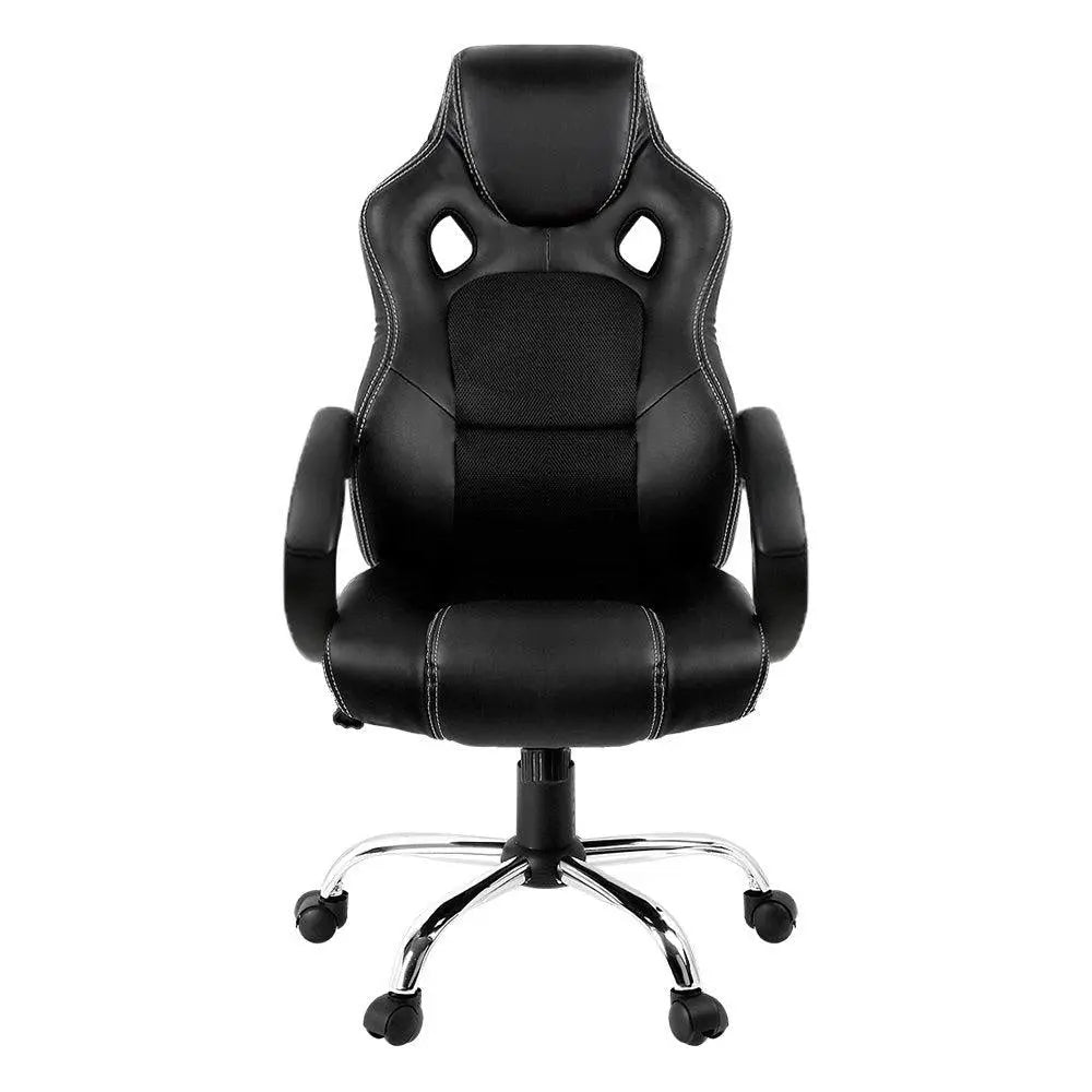Artiss Gaming Chair Leather Office Computer Chairs Black Deals499