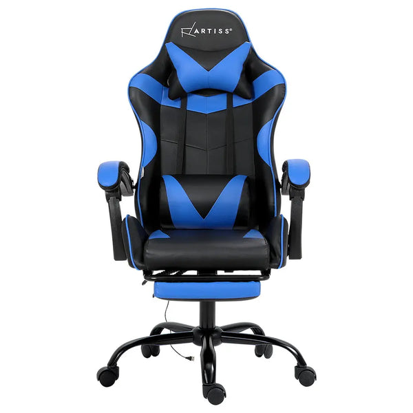Artiss Gaming Chairs Massage Racing Recliner Leather Office Chair Footrest Deals499