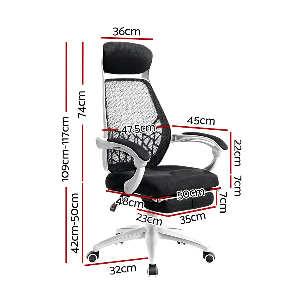 Artiss Gaming Office Chair Computer Desk Chair Home Work Study White Deals499