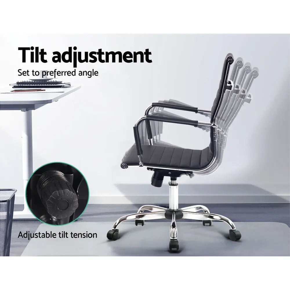 Artiss Gaming Office Chair Computer Desk Chairs Home Work Study Black Mid Back Deals499