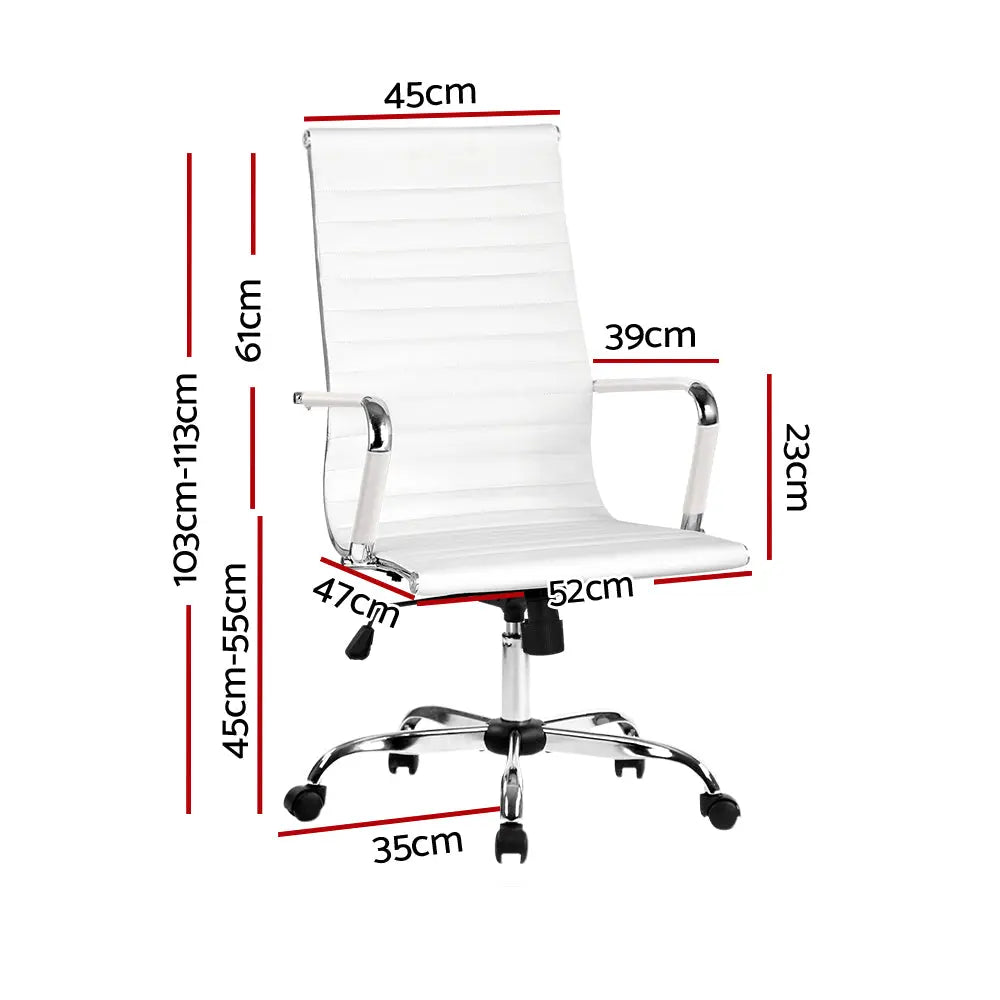Artiss Gaming Office Chair Computer Desk Chairs Home Work Study White High Back Deals499